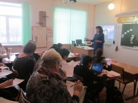 на открытом уроке в Любовниковской школе